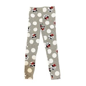 Disney Girls Minnie Mouse Polka Dot Leggings, Gray/White/Red, Size 6x